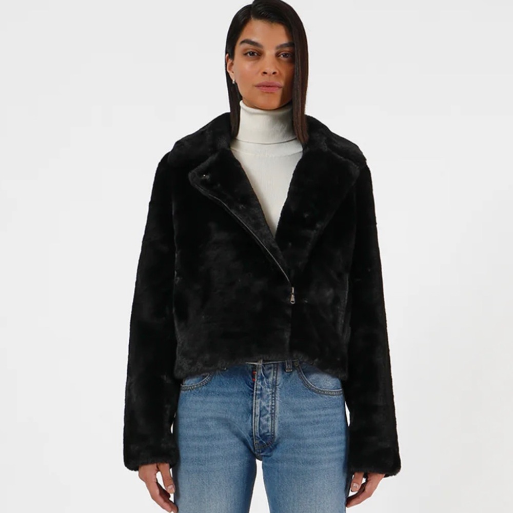 Apparis Faux fur Moto jacket